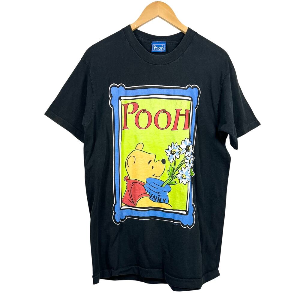 Vintage Winnie The Pooh Black Single Stitch Shirt Large 20x30